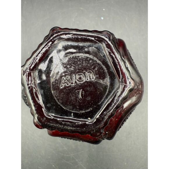 Vintage 1876 Avon Ruby Red Cape Cod Collection Syrup Pourer Bottle - Picture 6 of 8